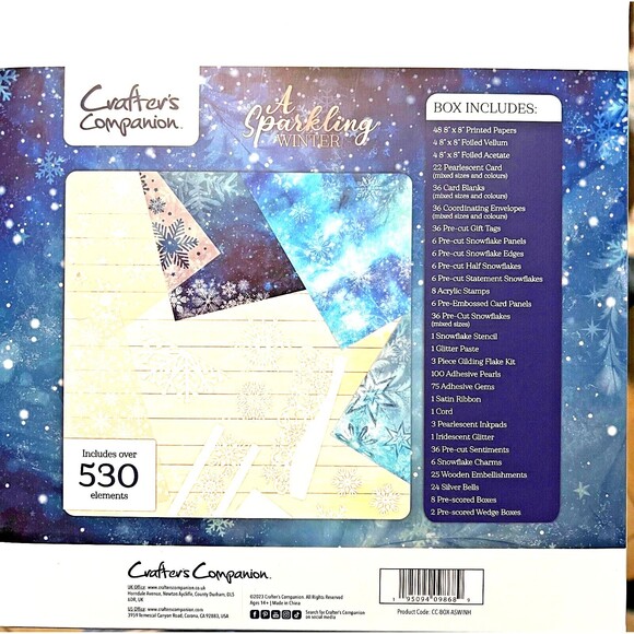 Crafters Companion Winter Crafting Kit 530 Pieces Paper Kit Card Making $129 NEW - Picture 3 of 8